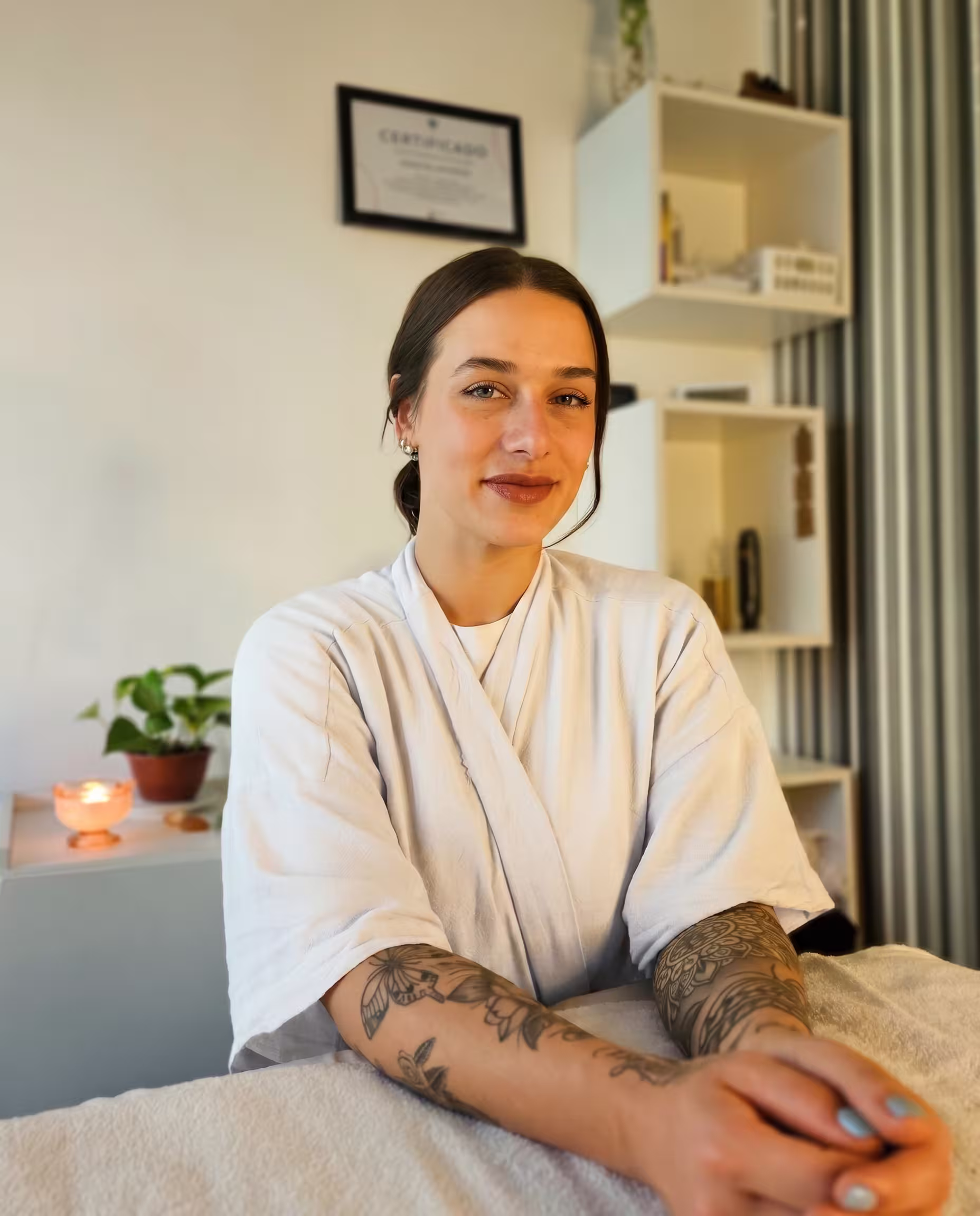 Renata Lagunaz, terapeuta certificada em Terapia Corporal Sinergética em Caxias do Sul, RS.